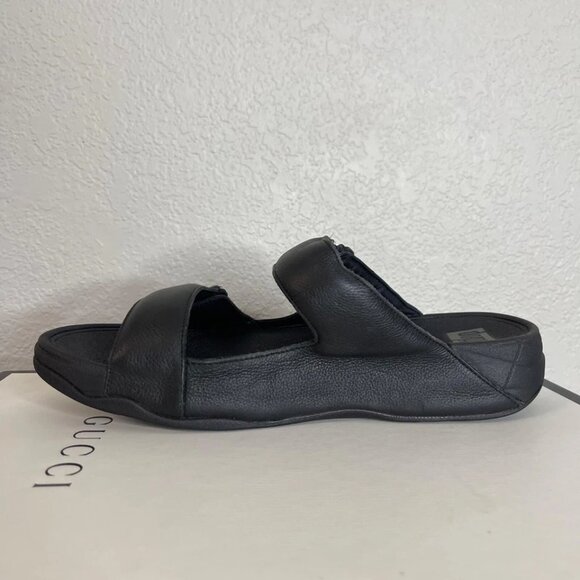 FITFLOP Gogh Moc Sandals Black Leather Adjustable Strap Slide Slip On Mens 9 US main image 8